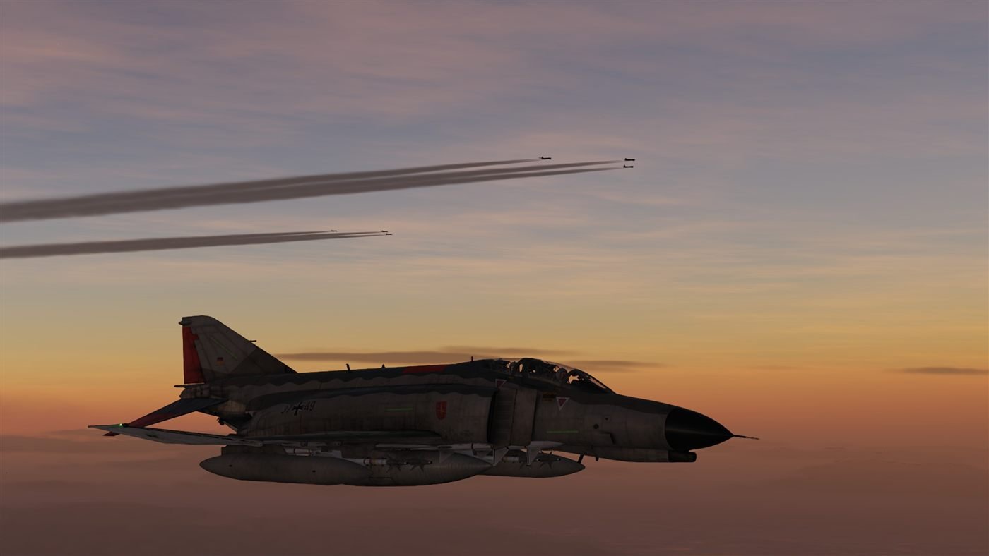 F-4E Phantom at evening light