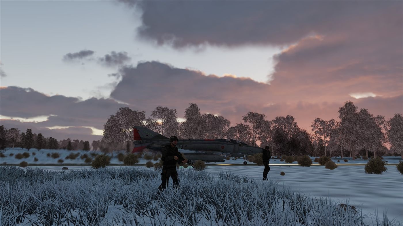 F-4E at a snowy forward airfield