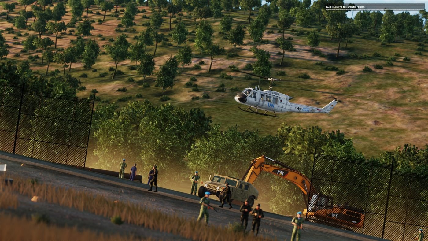 Helicopter operation near ground forces